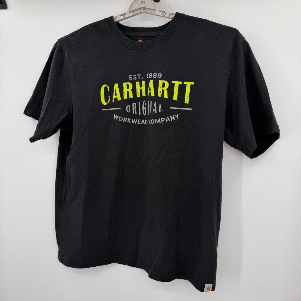 Carhartt Mens Black Graphic T-Shirt Original Fit Cotton Workwear Tee Large L - Picture 5 of 6